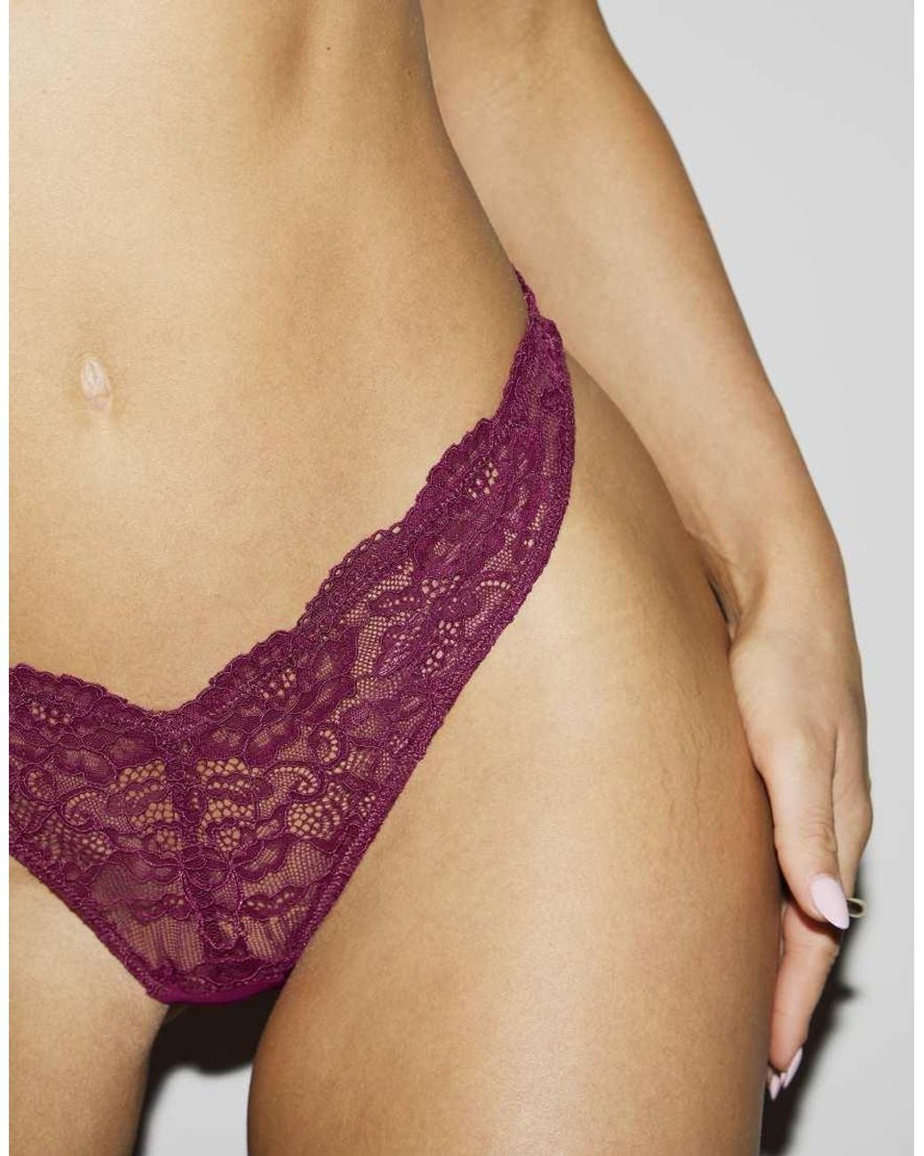 Ann Summers Brown Seduce Me Lace Crotchless Thong