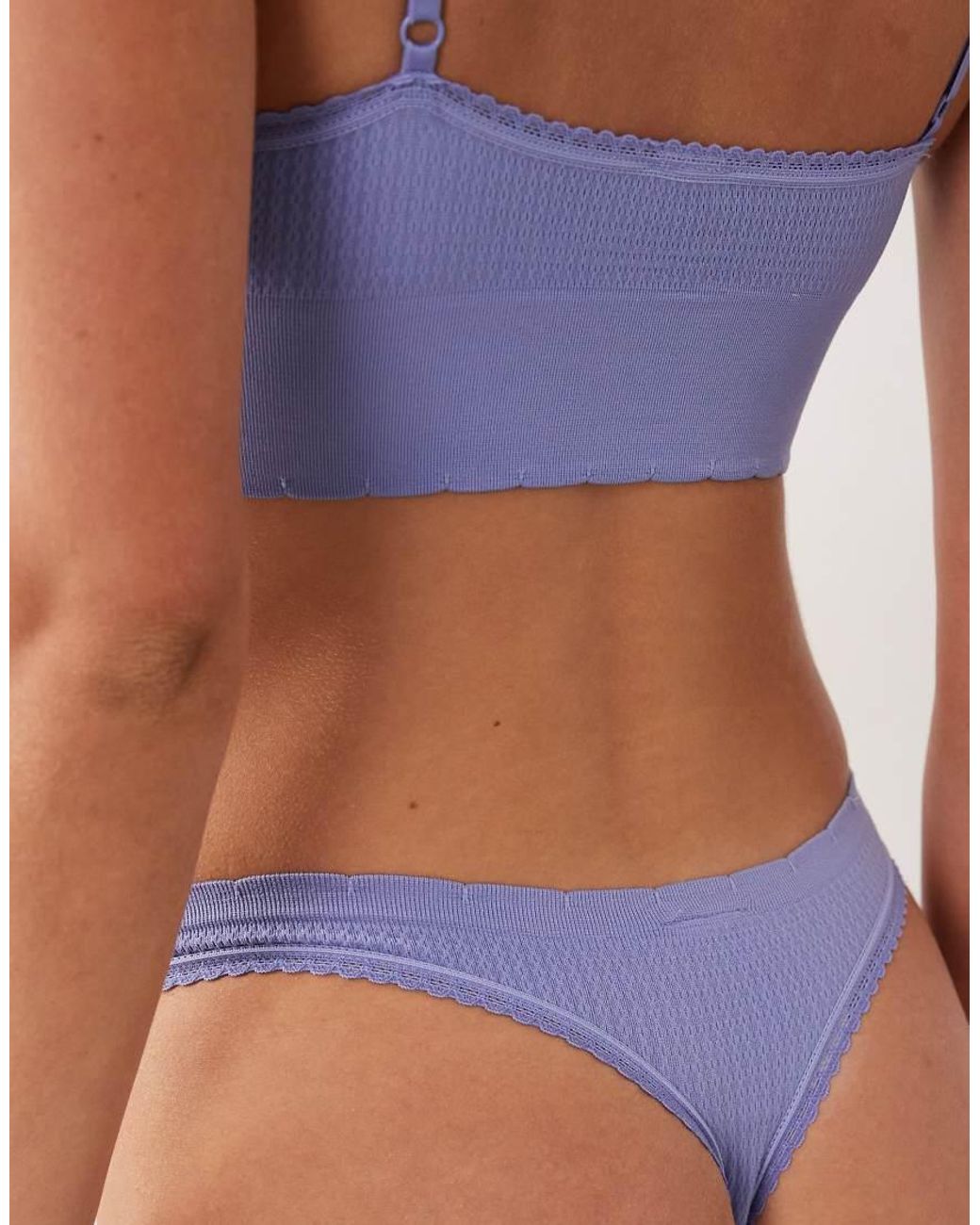 Cotton On Blue Seamless Rib Thong