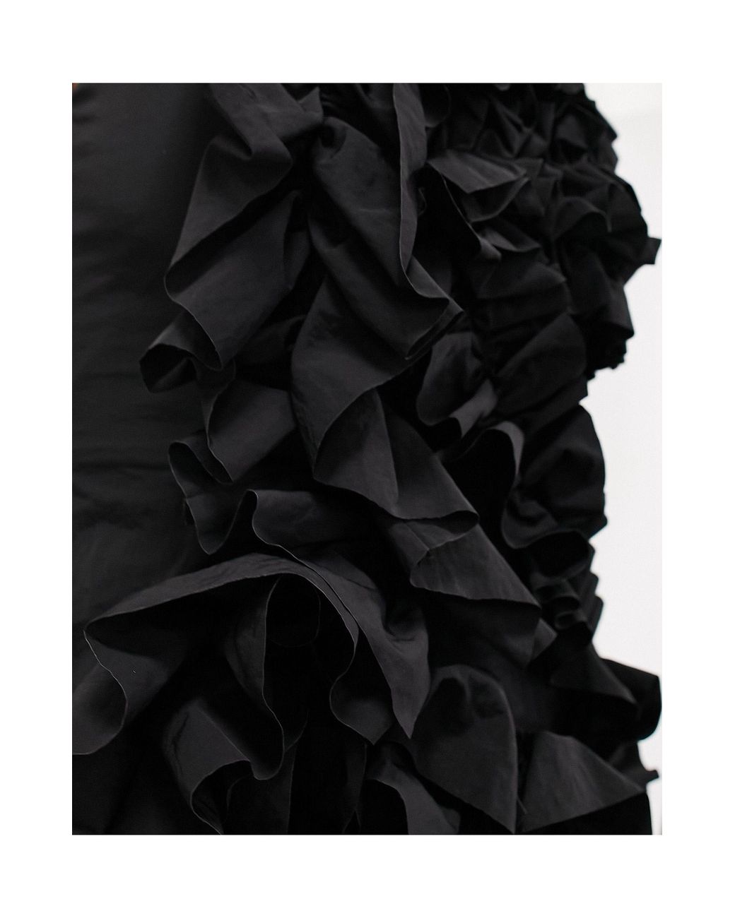 Ruffle elastic 60mm black 0,8m