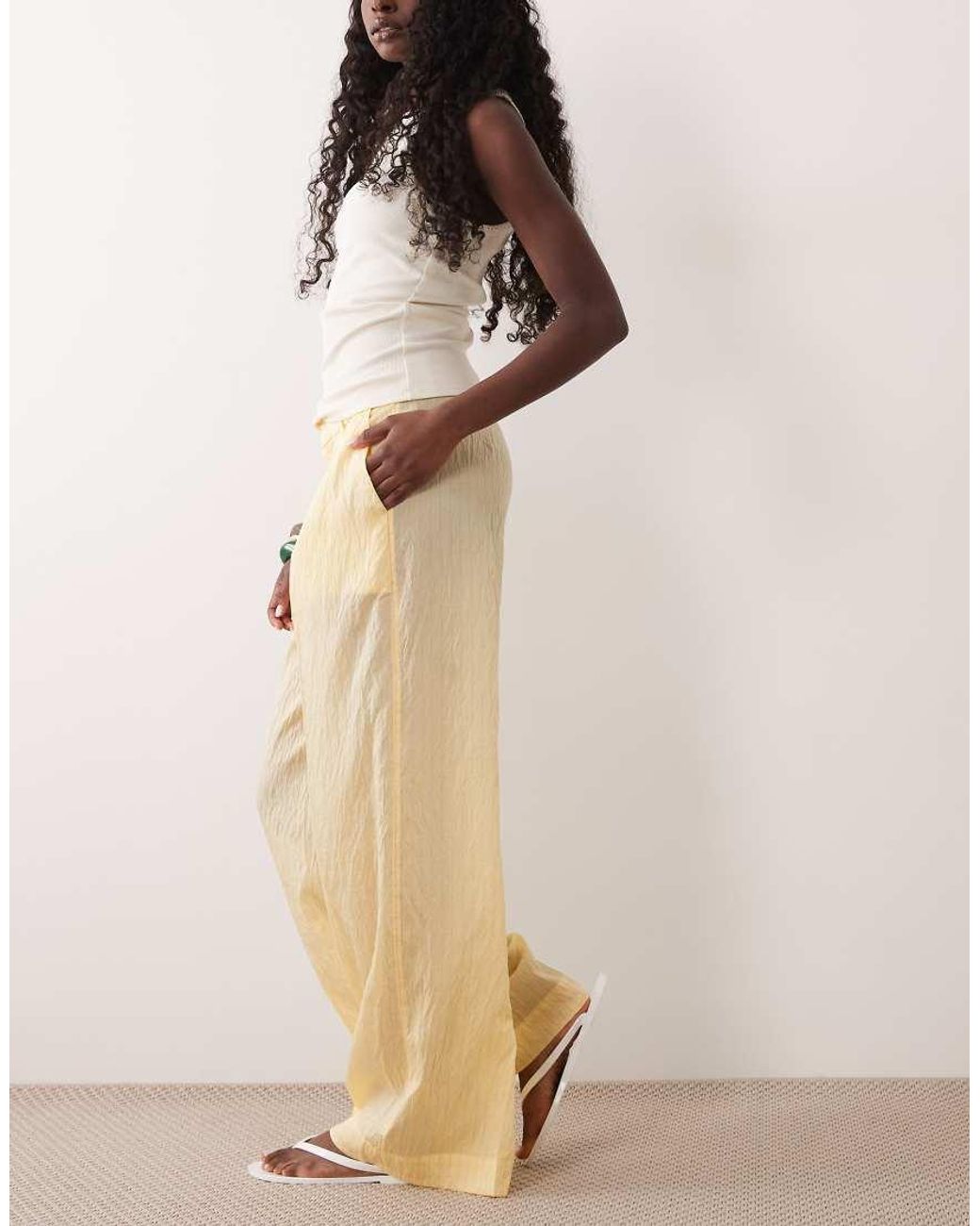 Mango Natural Straight Leg Tailored Trouser
