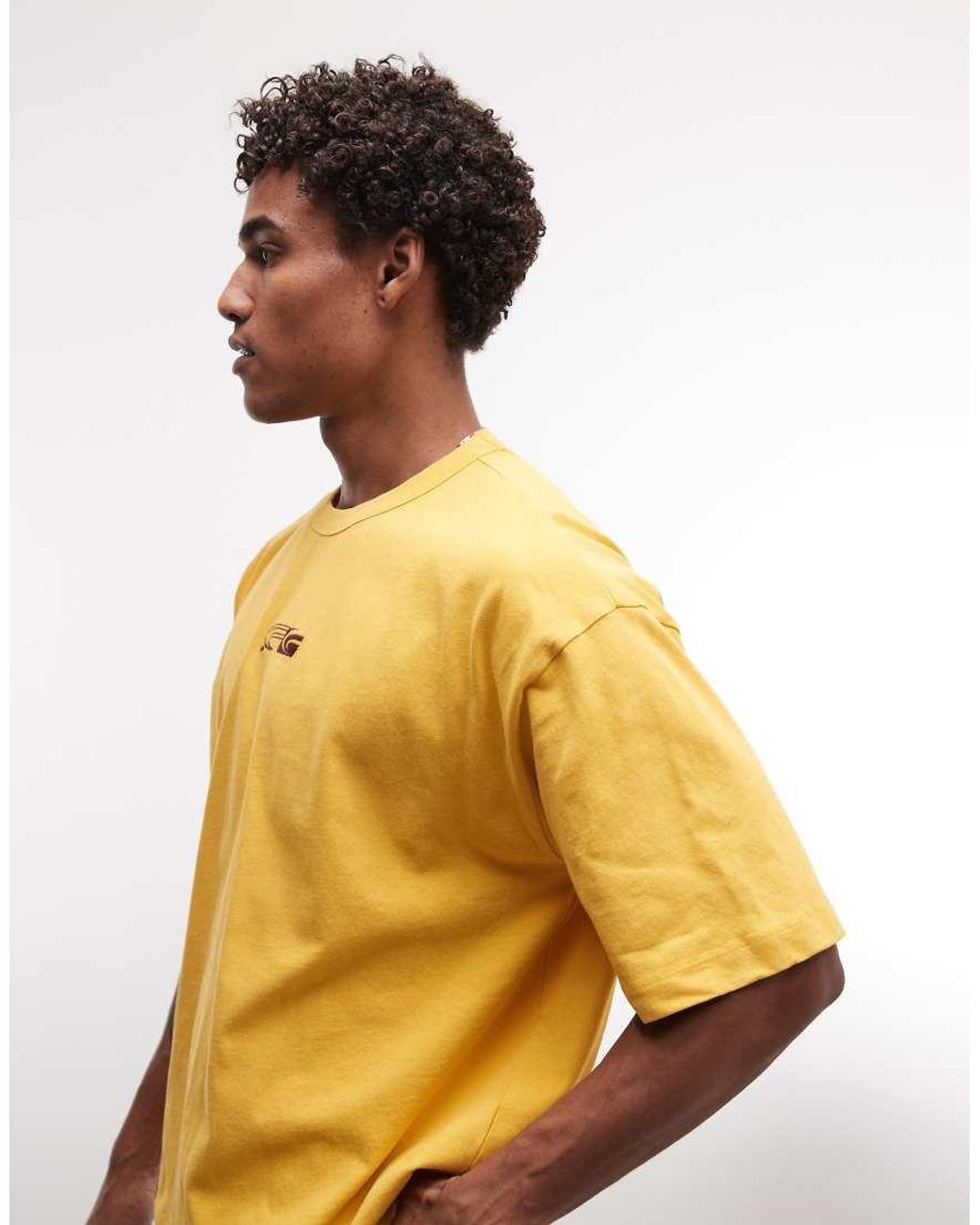 ASOS Orange Boxy Oversized T-shirt With Street Graphic for men
