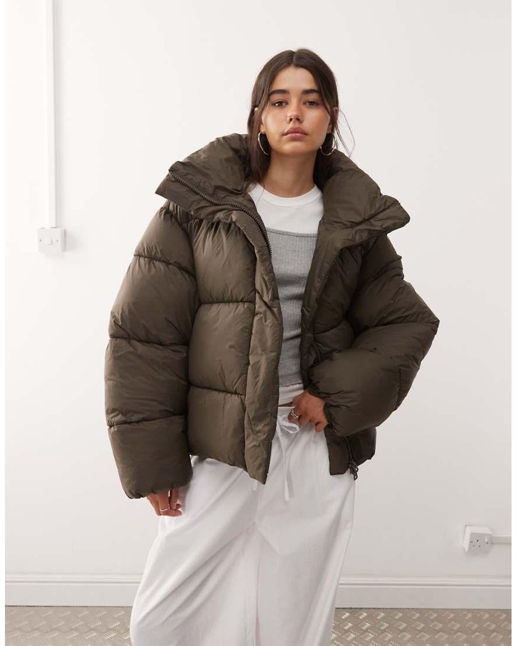 Weekday Natural Oversized Puffer Coat