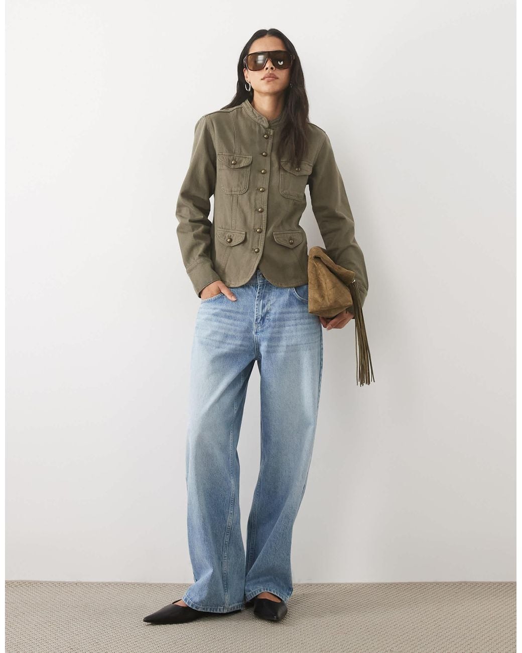 Mango Brown Teen Utility Jacket