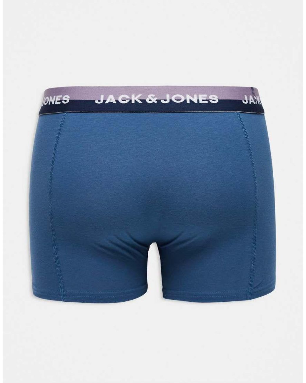 Jack & Jones Blue 3 Pack Trunks for men