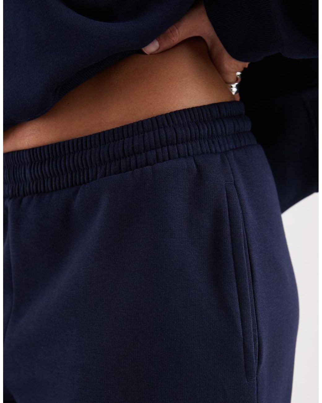 ASOS Blue Cuffed Brushback joggers
