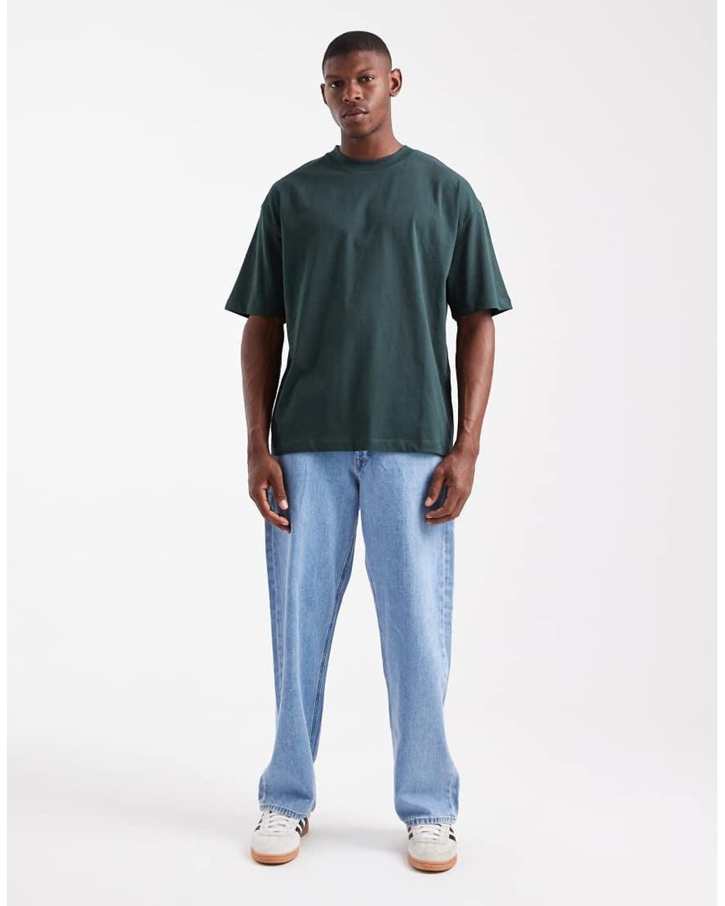 ASOS Blue Essentials Oversized T-Shirt for men