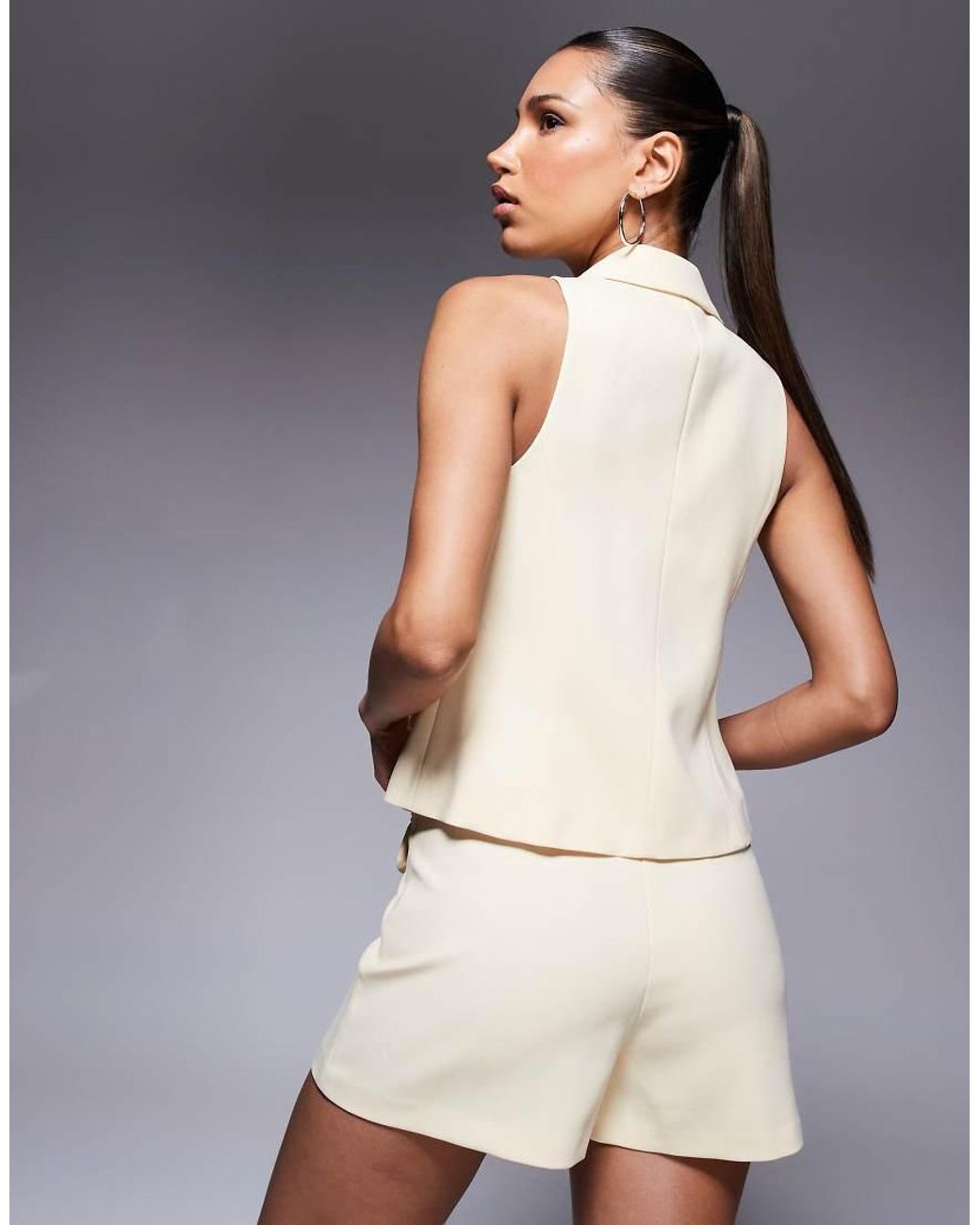 River Island Natural Waistcoat Co-ord