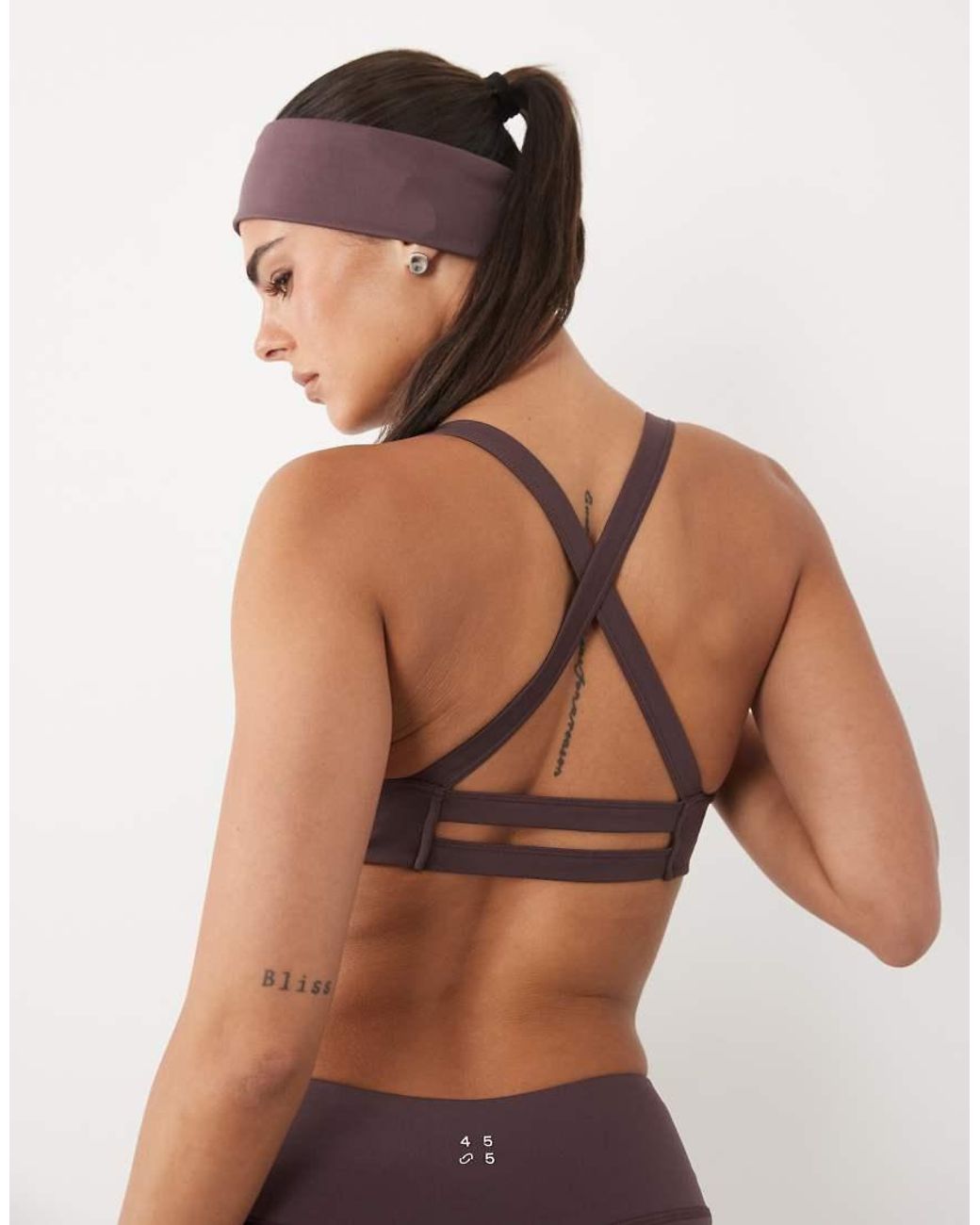4505 Multicolor Active Light Support Twist Front Sports Bra