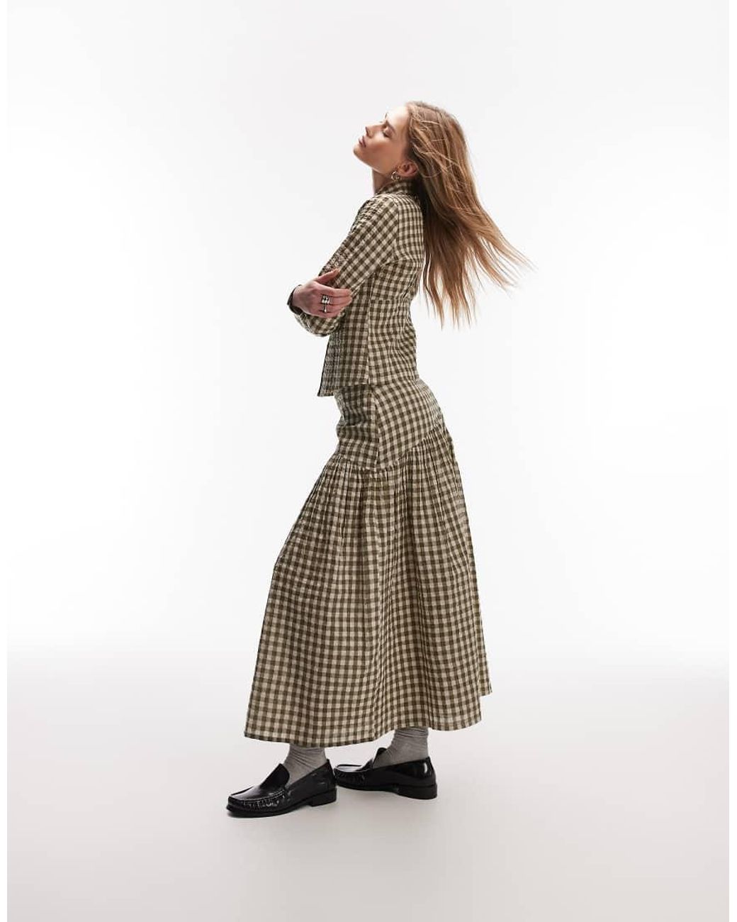 Collusion Natural Drop Waist Maxi Skirt