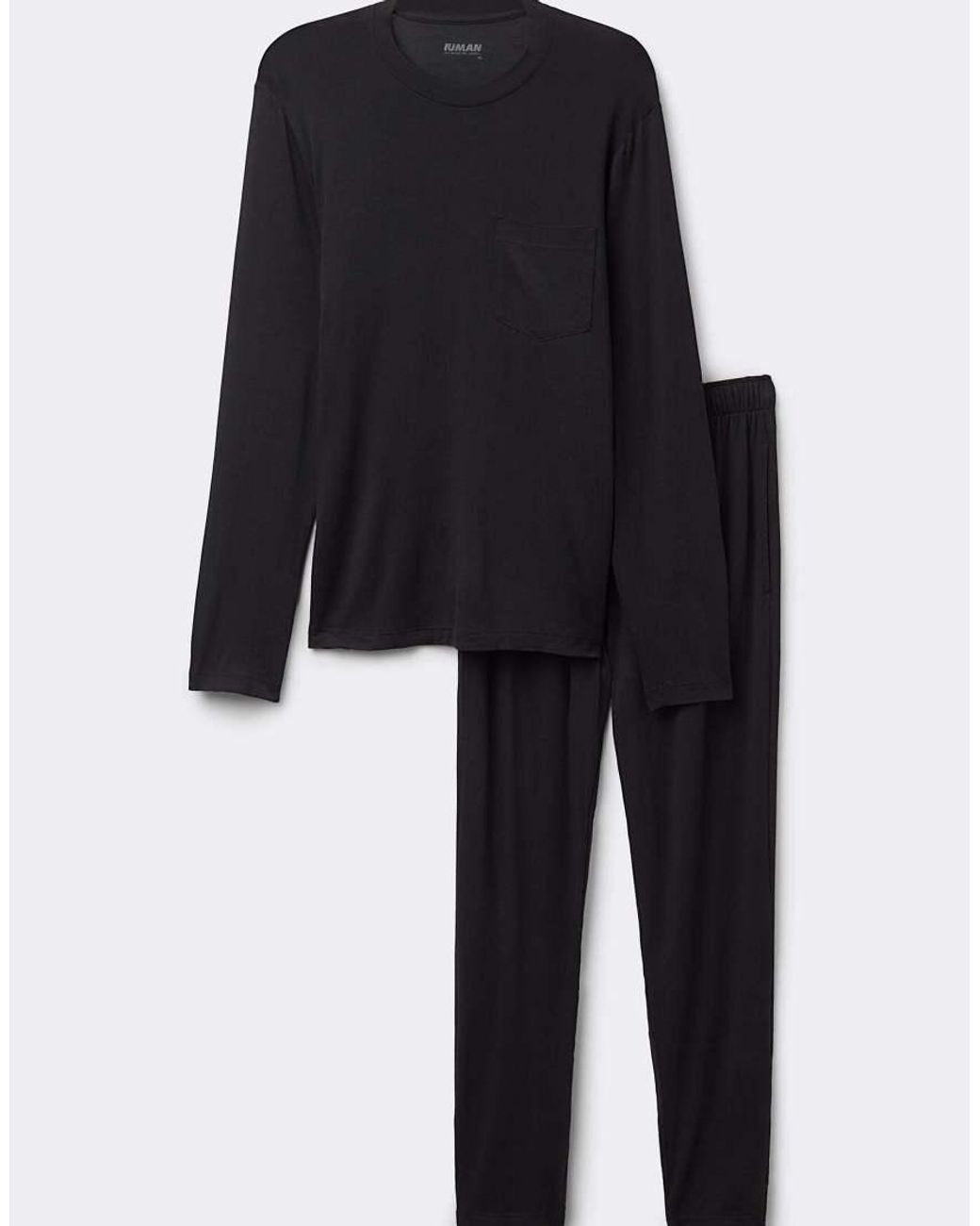 Intimissimi Black Long Micromodal Pyjamas for men