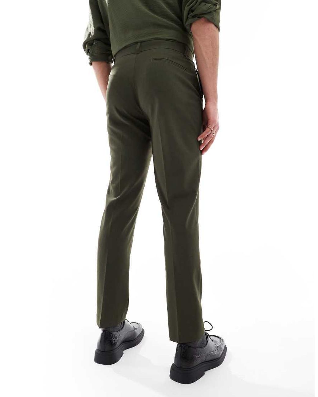 ASOS Green Slim Suit Trousers for men