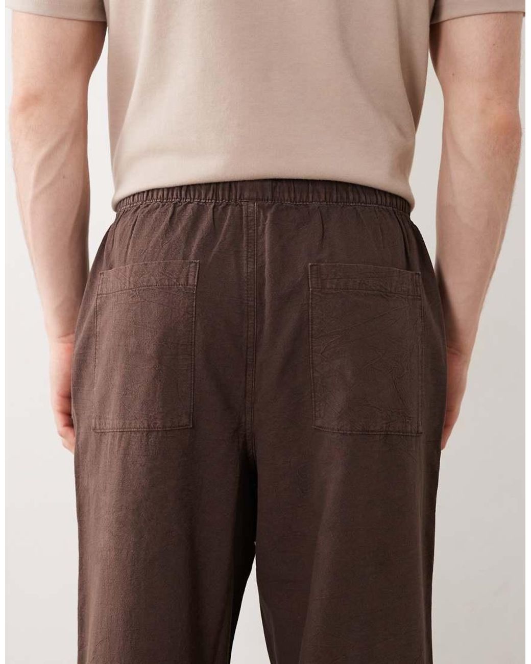 ASOS Pink Co-Ord Loose Fit Textured Trousers for men