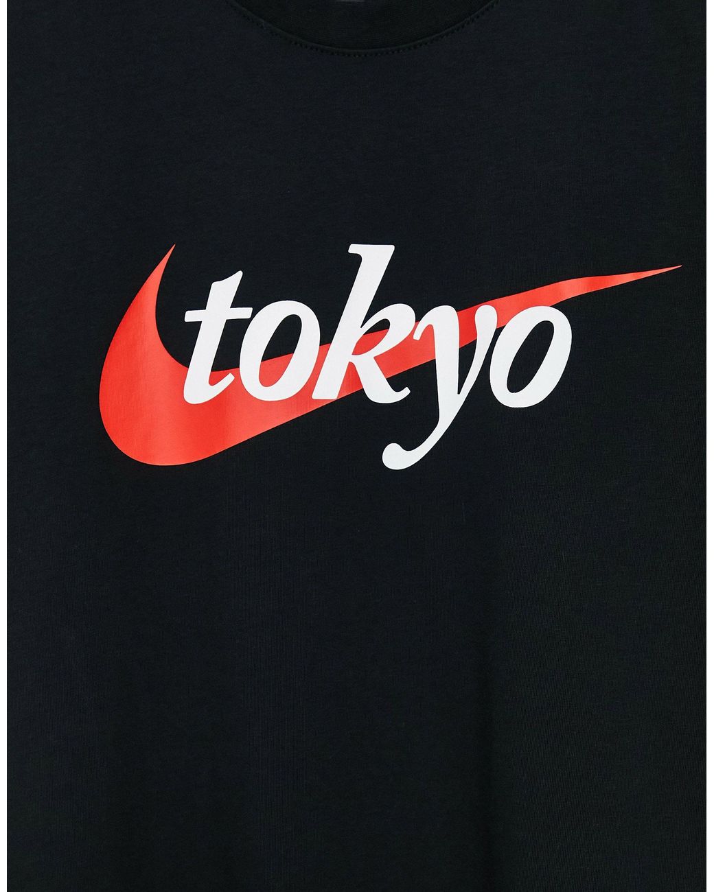bevolking Loodgieter Spaans Nike Tokyo Swoosh Logo T-shirt in Black for Men | Lyst