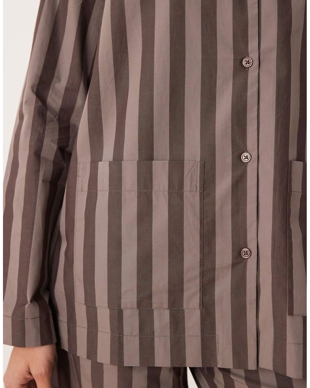 Mango Brown Pyjama Shirt Co-ord