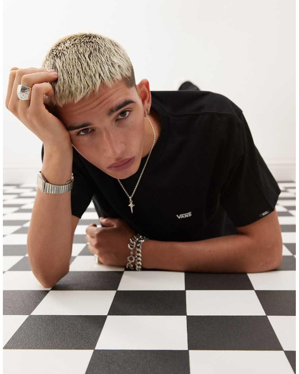Vans Black Small Logo T-shirt for men