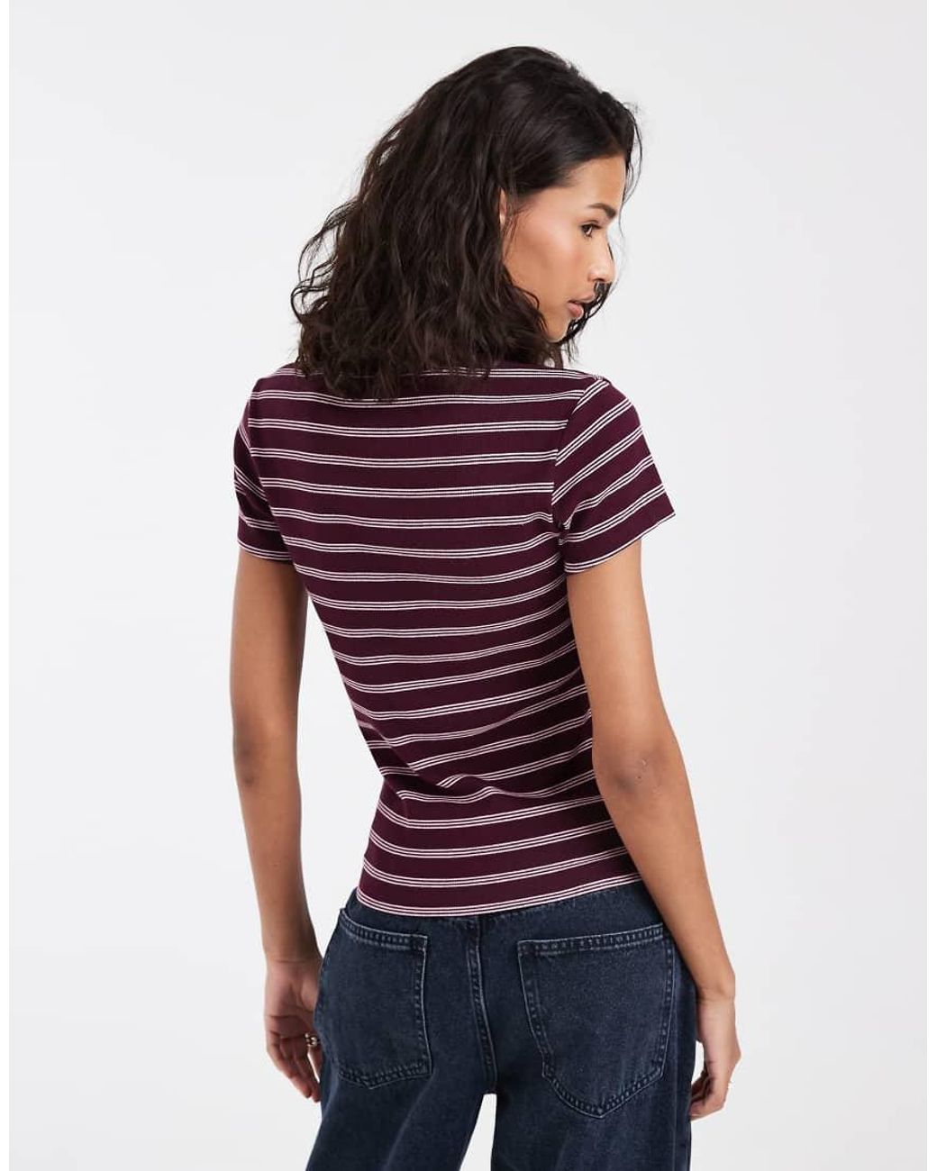 Tommy Hilfiger Purple Flag Logo Slim Fit T-shirt