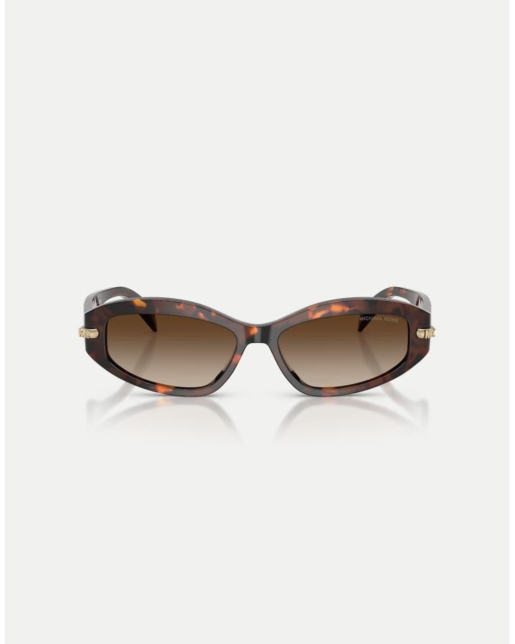Michael Kors Natural Wilmington Oval Sunglasses With Lens
