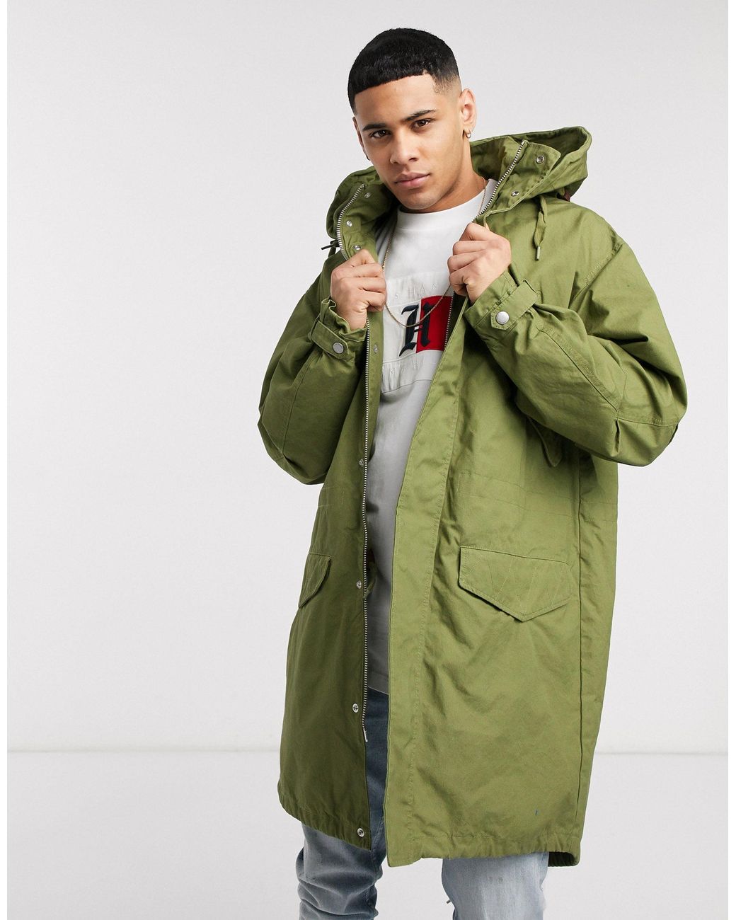 Tommy Hilfiger X Lewis Hamilton Capsule Hooded Parka in Green for Men |  Lyst UK