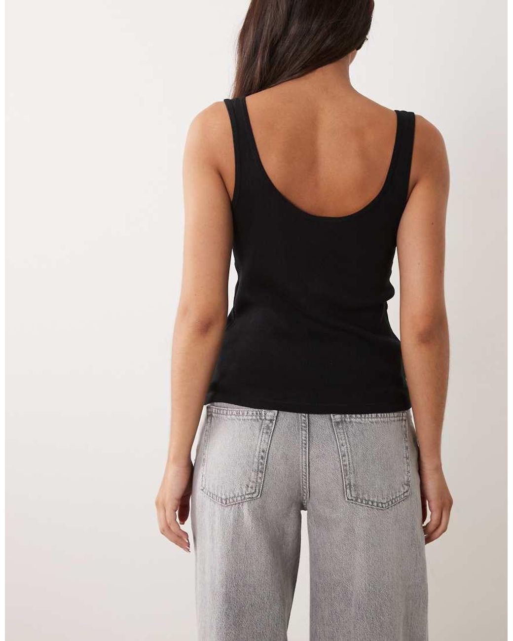 Calvin Klein Natural 3-pack Cotton Scoop Neck Tanks