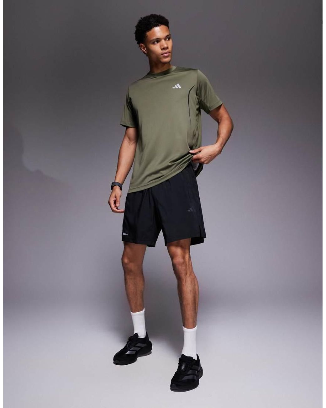 Adidas Originals Black Adidas Training Shorts With Three Stripes for men