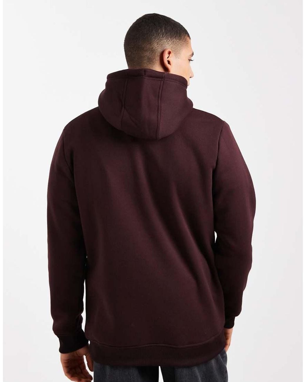 Brave Soul Red Hoodie With Contrast Drawcords for men