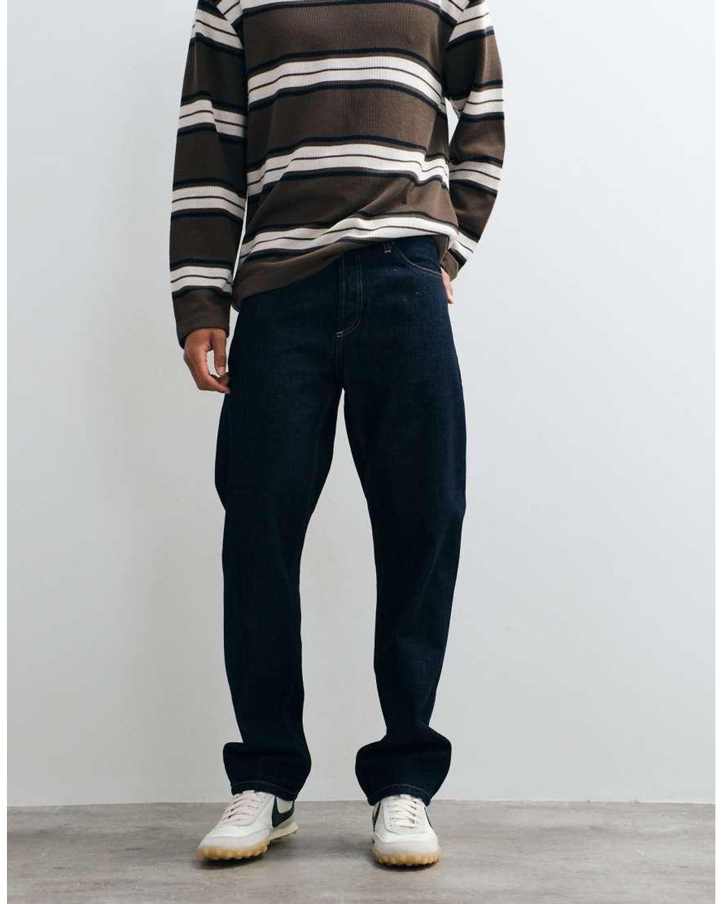 Carhartt Blue Marlow Relaxed Straight Fit Tapered Jeans for men