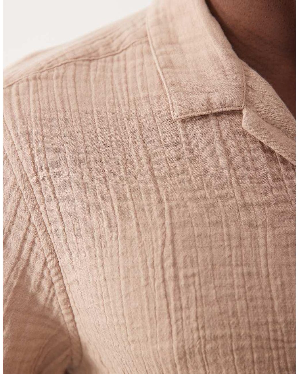 New Look Natural Double Cloth Shirt for men