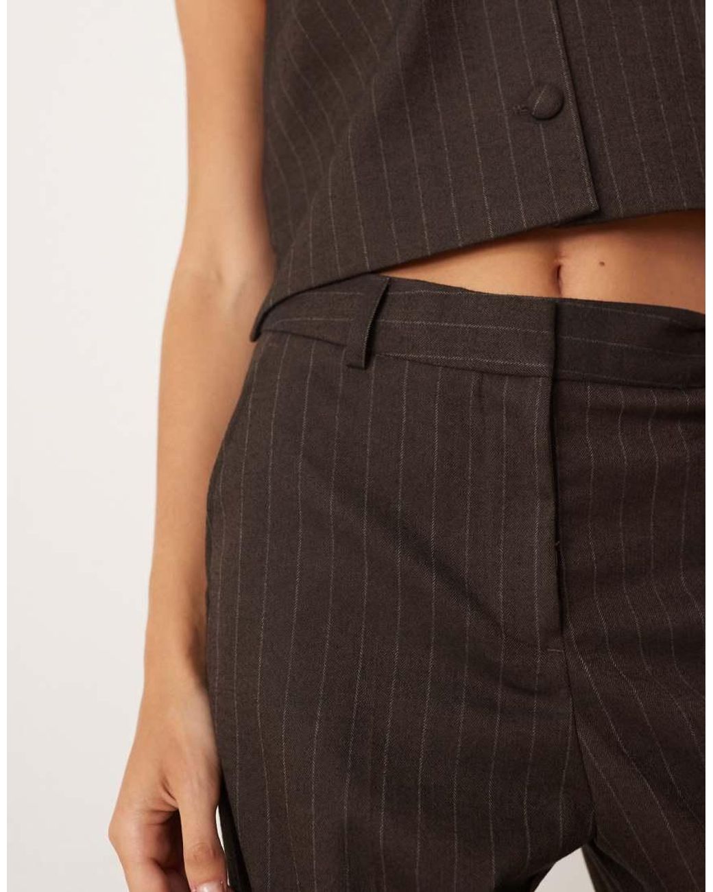 JJXX Natural Pinstripe Co Ord Trousers