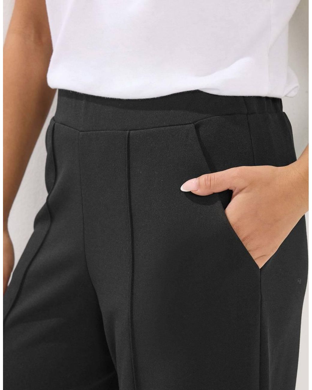 PixieGirl White Petite Pintuck Trousers