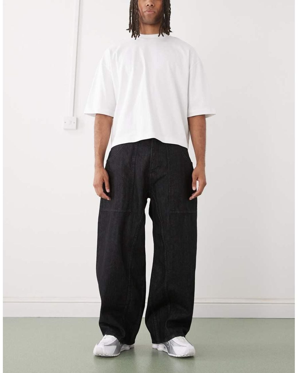 Cheap Monday White Dunno Super baggy Skater Jeans for men