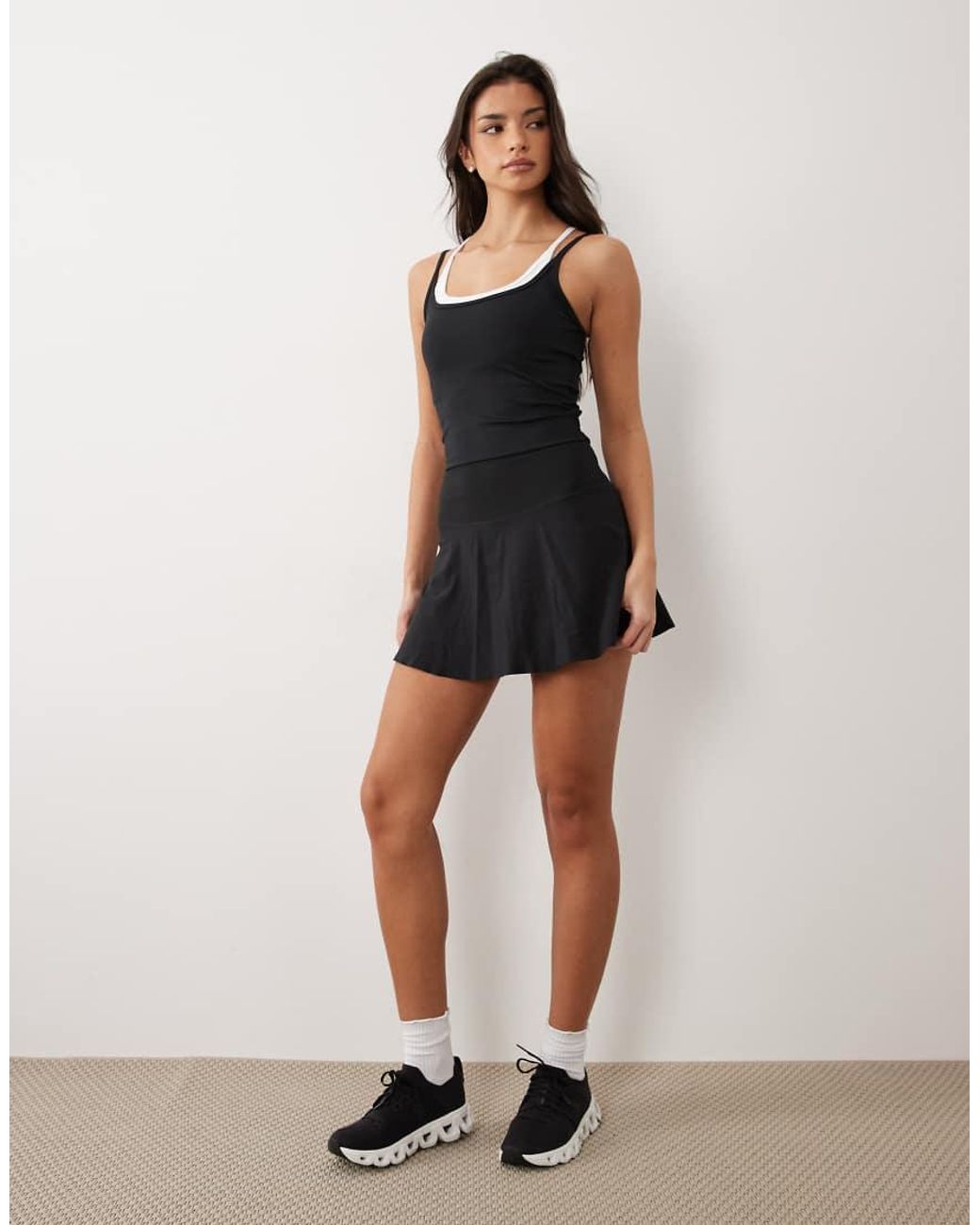 4505 Blue Active Tennis Flippy Skirt With Inner Short