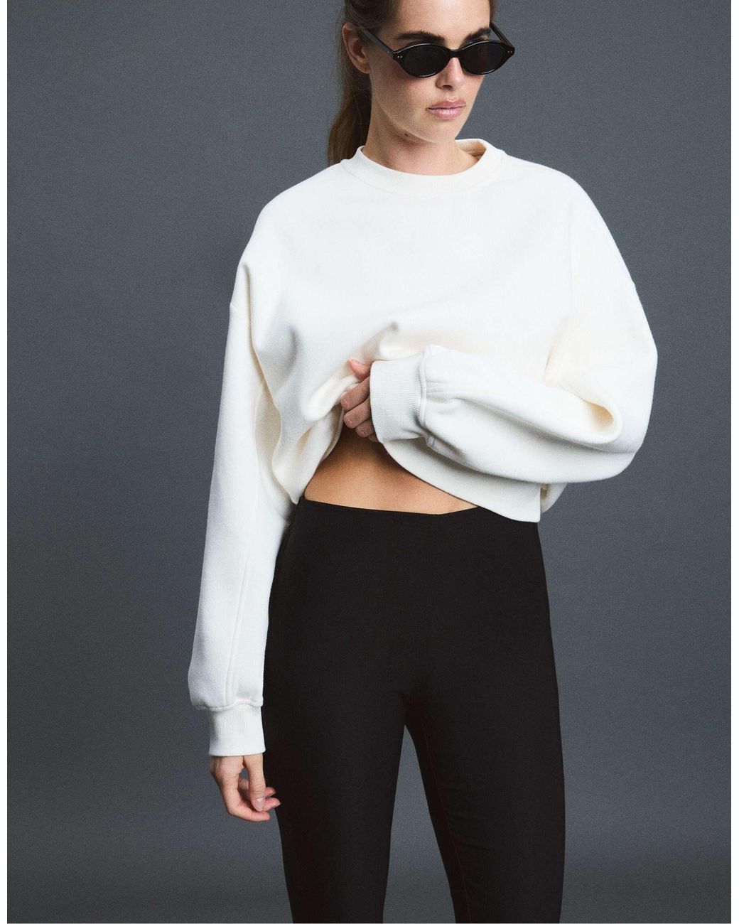 Stradivarius Black Basic sweatshirt