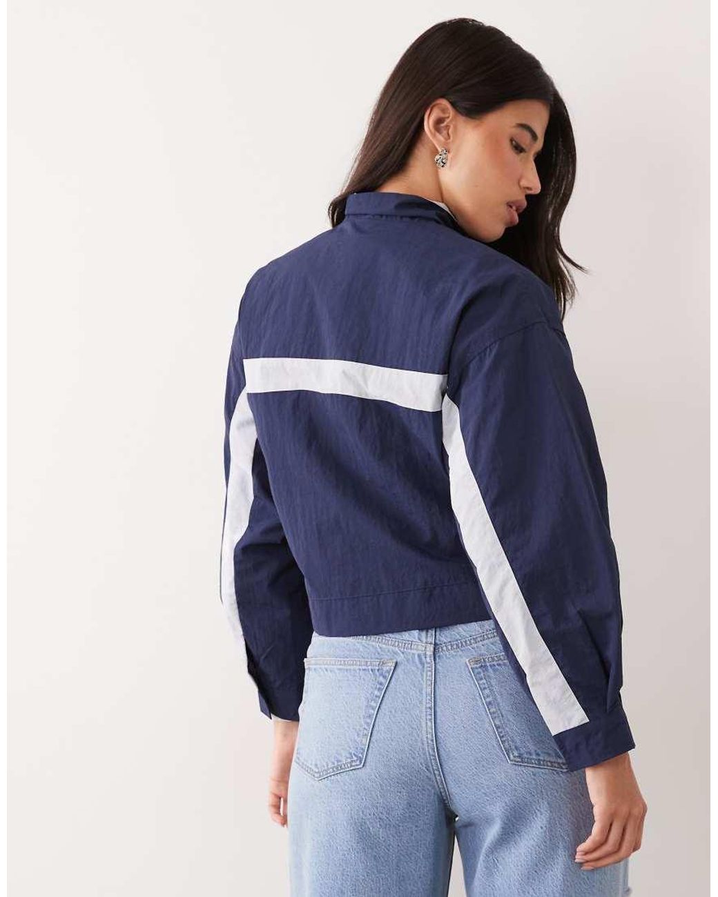 Lioness Blue Essential Funnel Neckwindbreaker Jacket