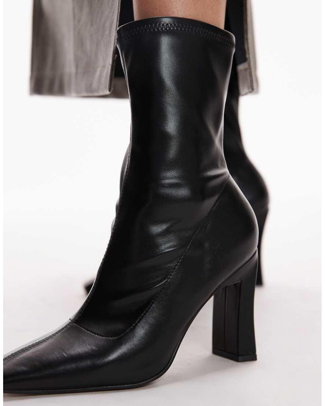 TOPSHOP Orry High Heeled Boots With Pointed Toe in Black Lyst UK