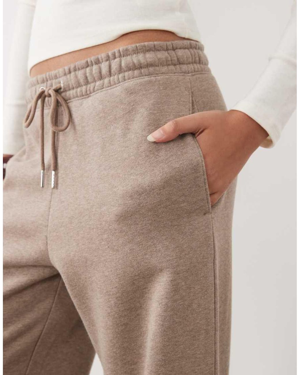 Abercrombie & Fitch Natural Co-Ord High Rise Wide Leg Jogging Bottoms