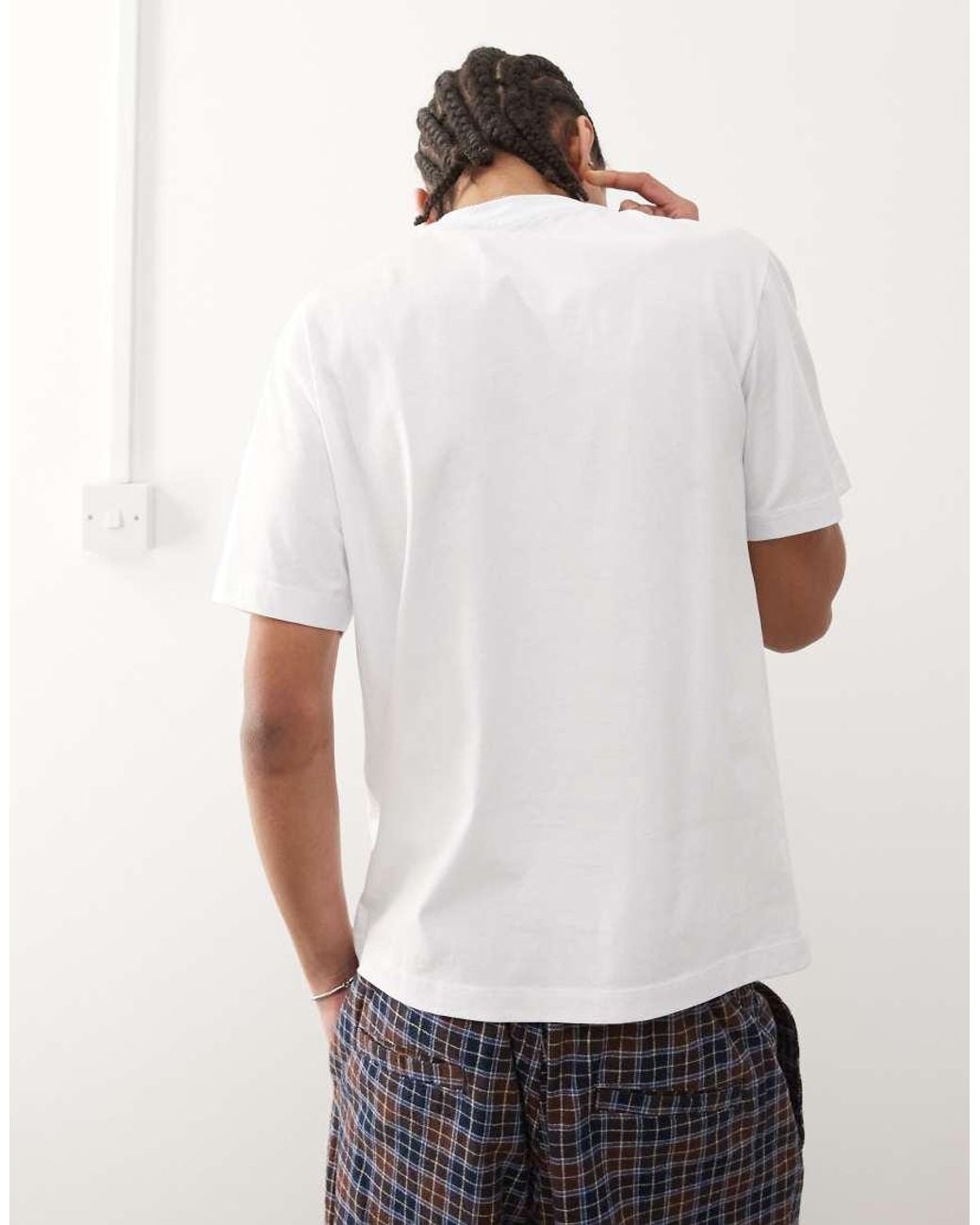 Reclaimed Vintage White Unisex Fisherman Graphic T-shirt