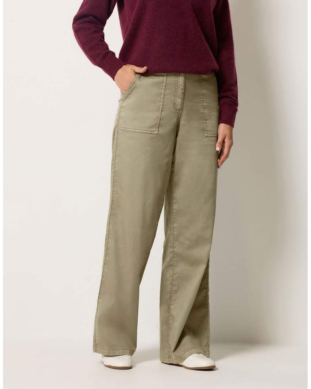 Long Tall Sally Red Cargo Wide Leg Trousers