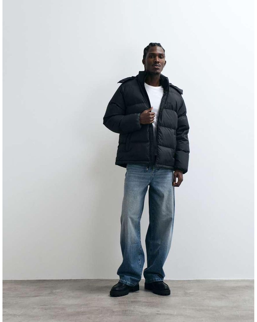 Levi's Blue Rockwell Hooded Puffer Jacket for men