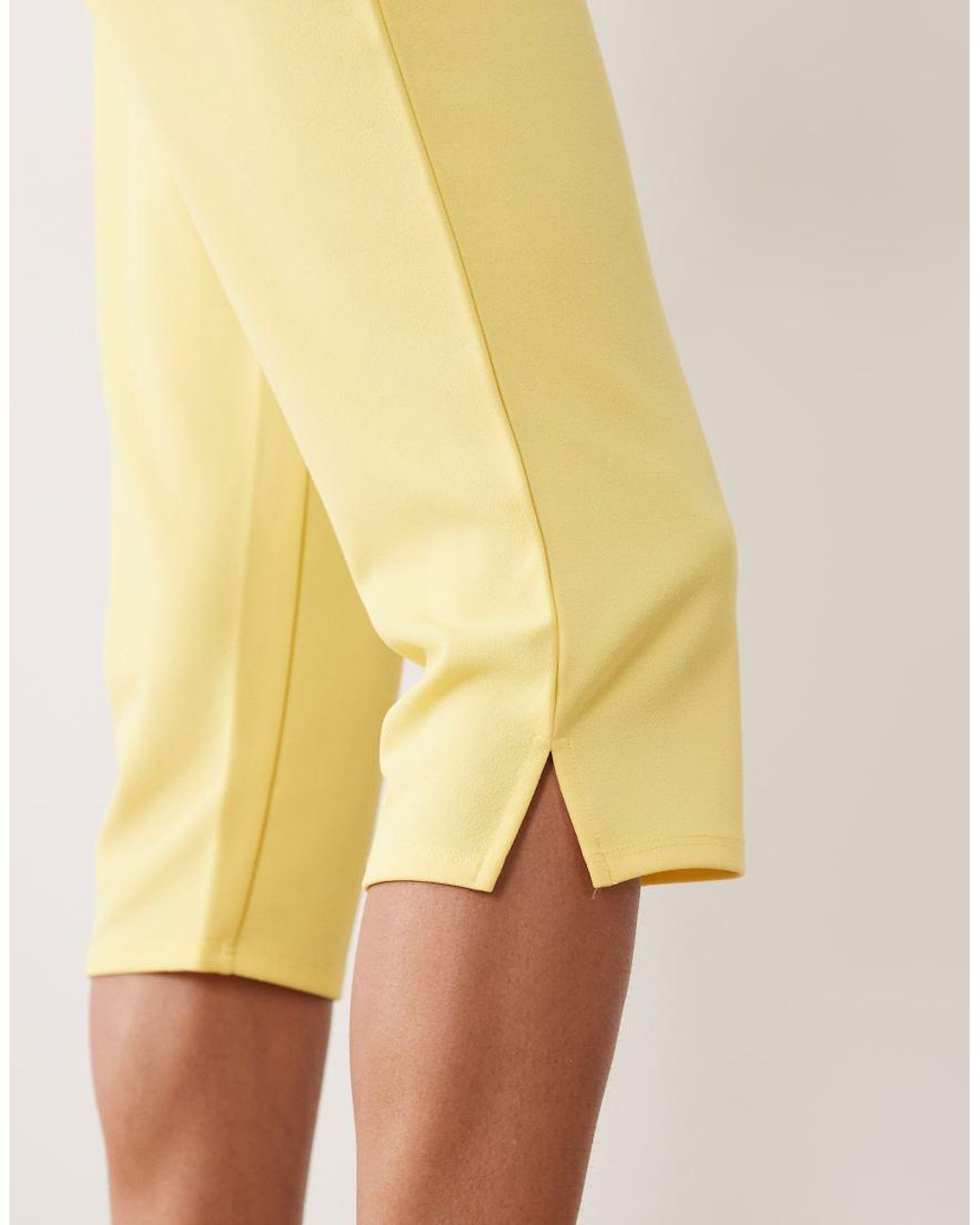 ASOS Yellow Capri Trousers With Side Split