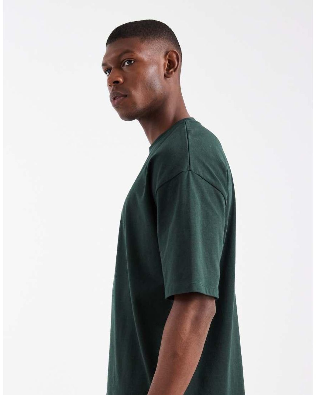 ASOS Green Heavyweight Oversized T-shirt for men