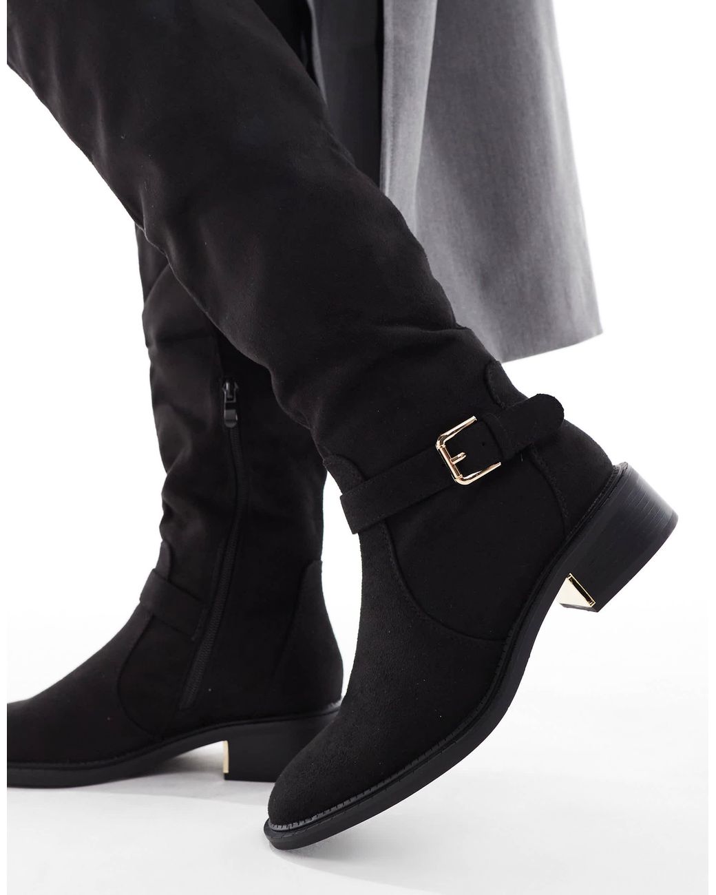 SEQWL Black – latte – overknee-stiefel
