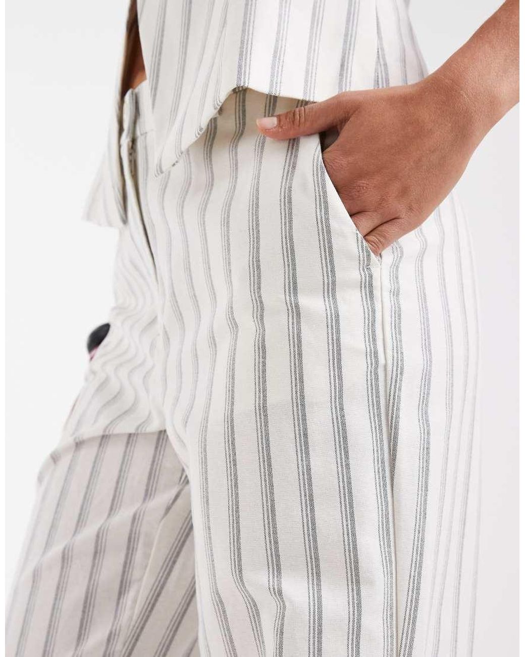 Vero Moda White High Waist Tailored Straight Leg Trouser Co-ord