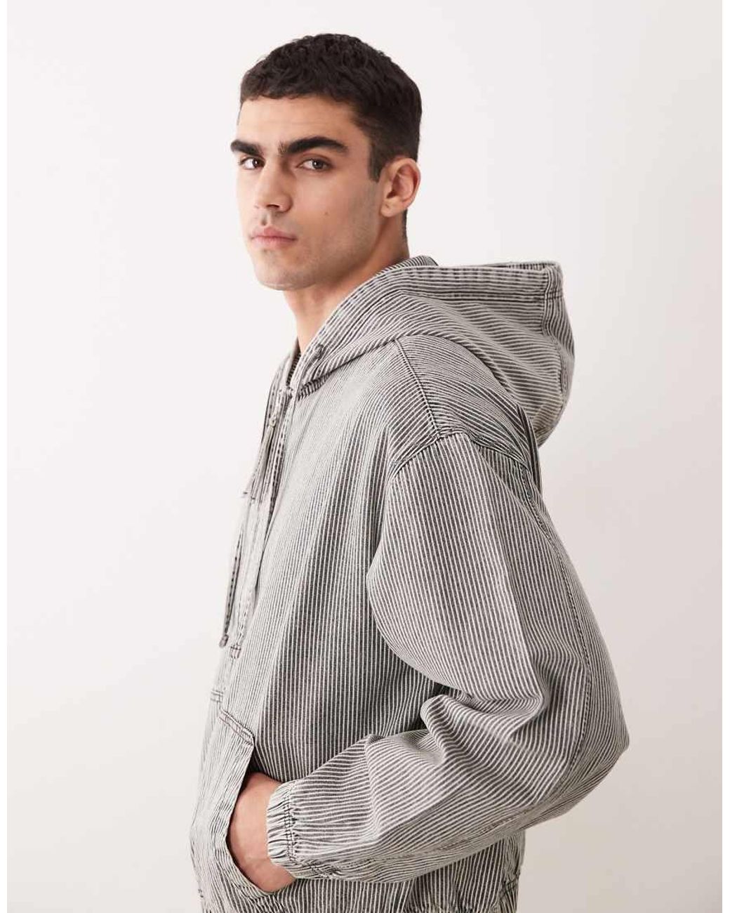 ASOS Gray Co-ord Hooded Jacket for men