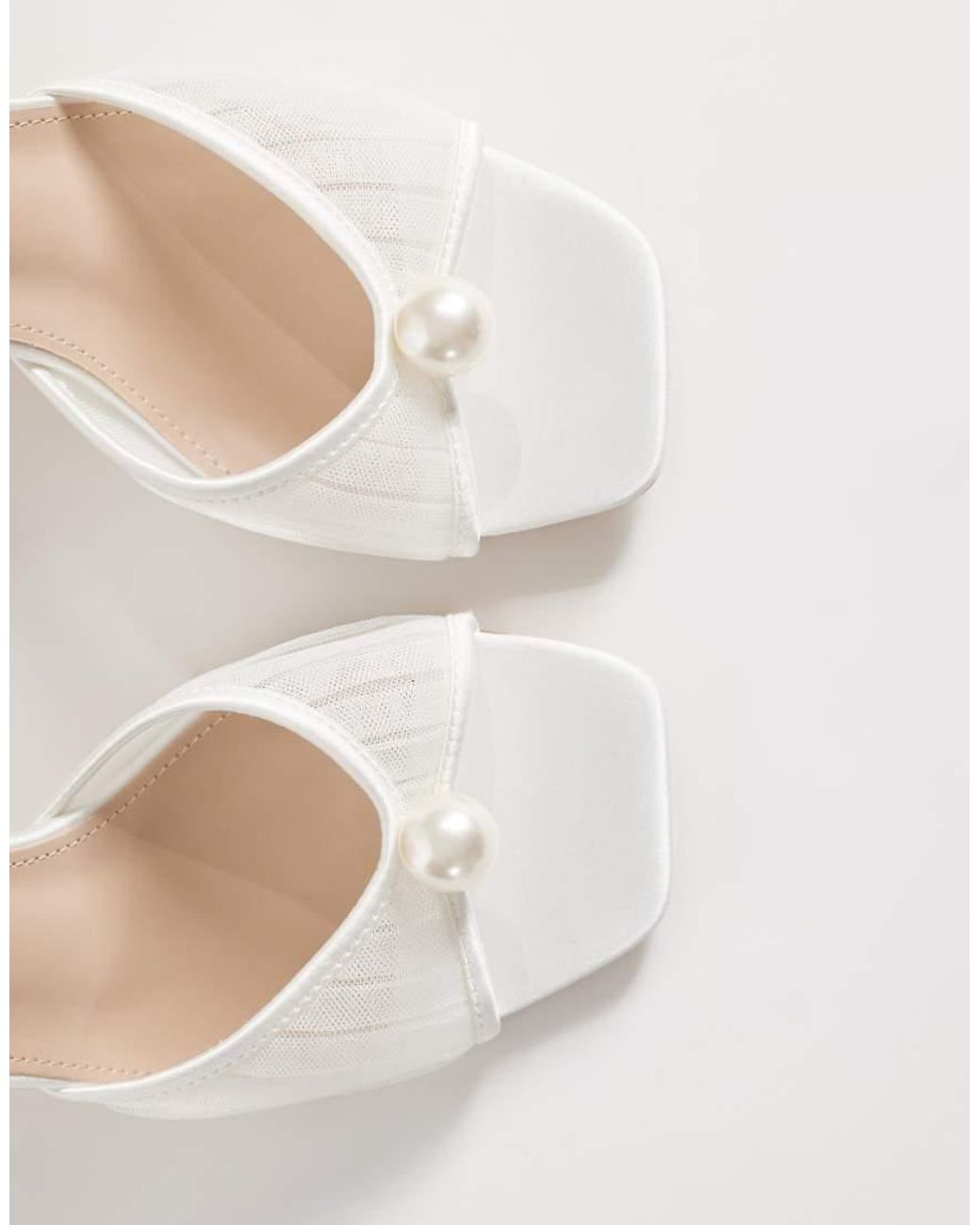 Be Mine Wide Fit White Be Mine Bridal Wide Fit Punam Block Heel Sandals