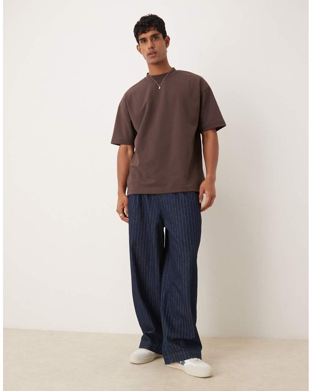 ASOS Brown Heavyweight Oversized T-shirt for men