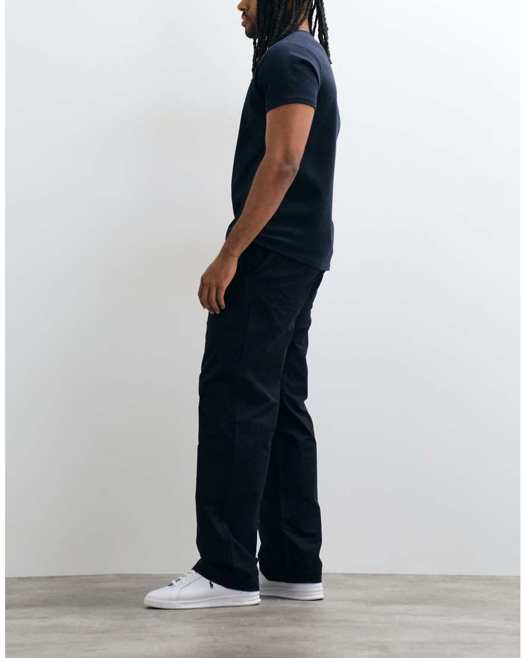 ARKET Blue Pure Cotton Pull On Smart Trouser for men