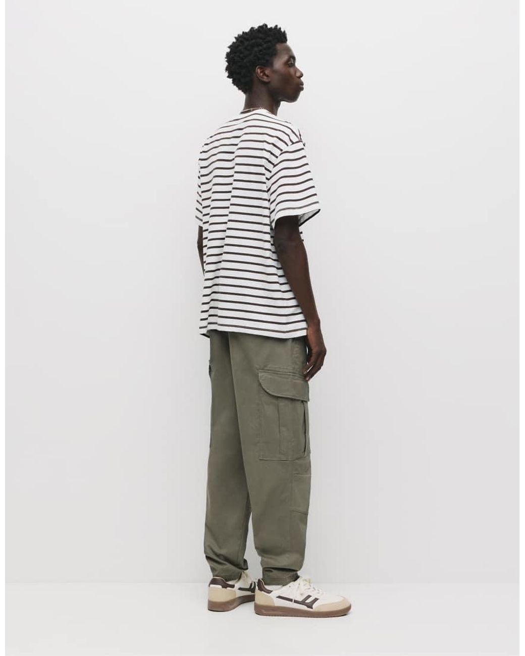 Joggers Cargo Kaki di Pull&Bear in White da Uomo