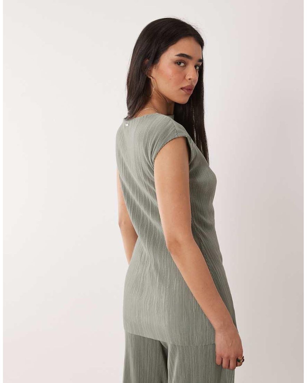 Calvin Klein Gray Plissé Tunic