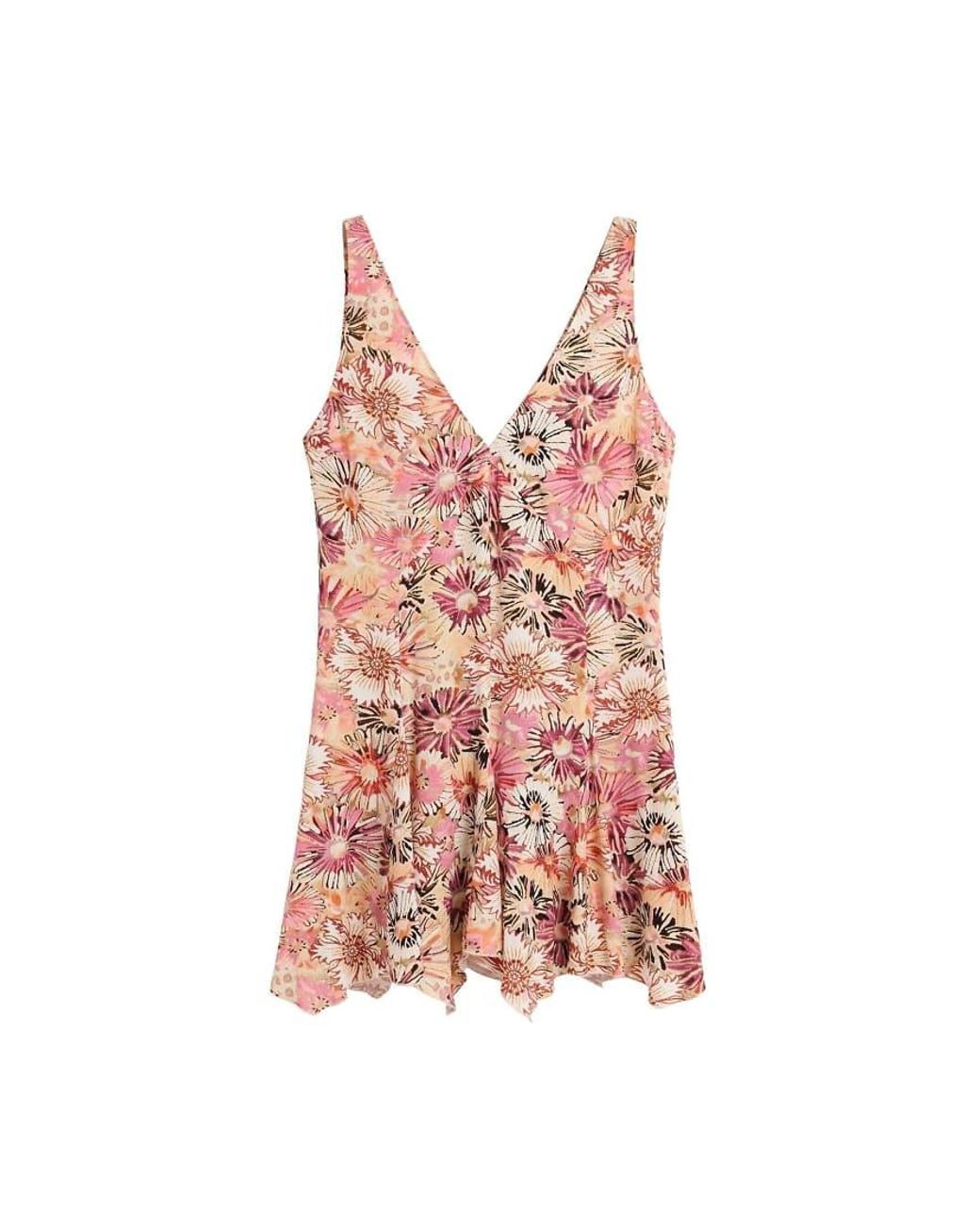 Desigual Red Printed Midi Dress