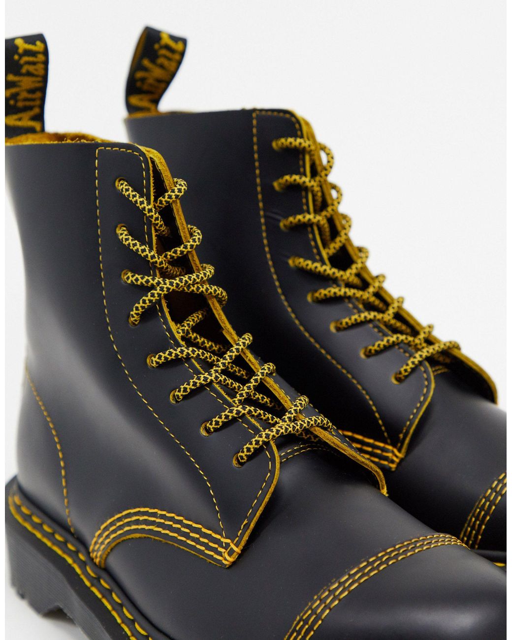 Dr. Martens 1460 Pascal Bex Double Stitch Boots in Black for Men | Lyst